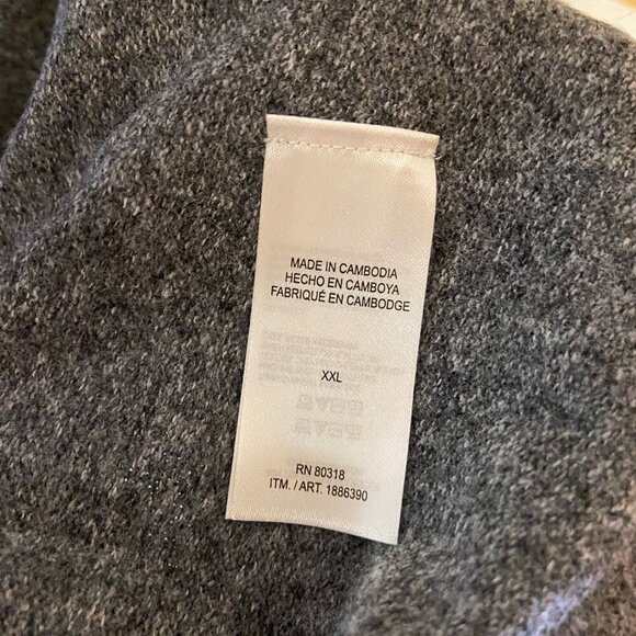 Lucky Brand Women’s XXL Gray V-Neck Sweater — NWT - Picture 3 of 8